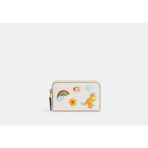 Coach 🆕 Essential Small Zip Around Card Case With Sticker Print (collectible)